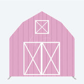 Aperturee Aperturee Rustic Pink Barn Door Arch Party Decor Backdrop